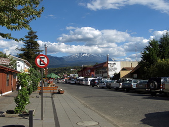 Blick auf den Villarrica-Vulkan