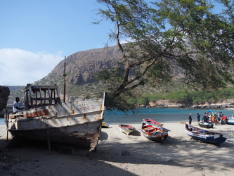 Boote am Strand von Tarrafal
