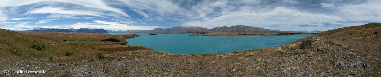 Panoramablick auf den Lake Tekapo