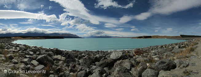 Panoramablick auf den Lake Pukaki