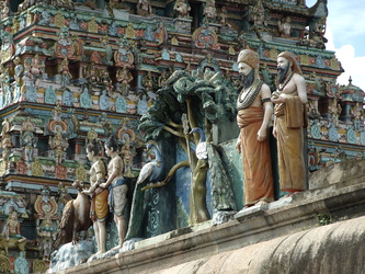 Details des Shiva-Tempel von Vaithisvarankoil 	
