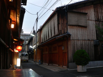 Typische Häuser in Gion