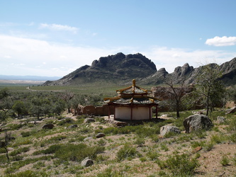 Neue Tempelanlage bei den Khogno Khan Bergen