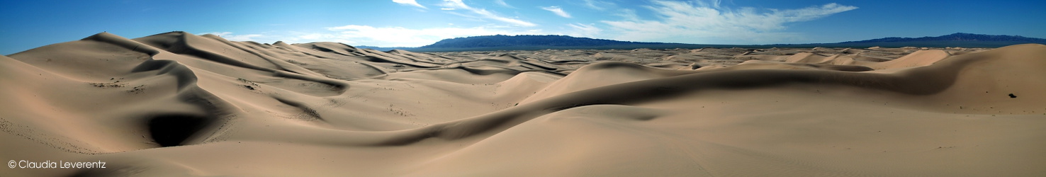 Panoramablick über die Sanddünen