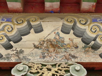 Kunstvolle Malerei am Khan Bogd Palast