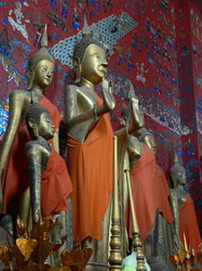 Luang Prabang - Buddha-Figuren im Wat Xiang Thong