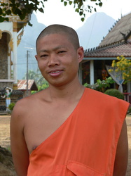 Mönch in Vang Vieng