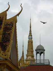 Phnom Penh - Dächer des Königspalastes