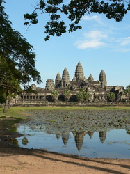 Seerosenteich vor Angkor Wat