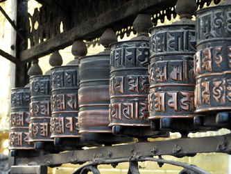 Gebetsmühlen in Swayambhunath