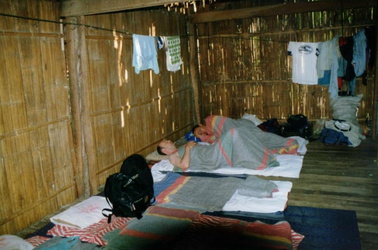 Unser Bettenlager im Lahu-Dorf