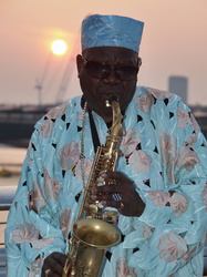 Musiker auf der Millenium Bridge