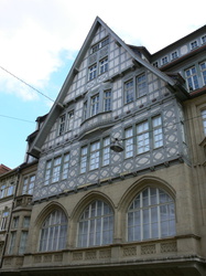 Jena - Alte Fassade am Marktplatz