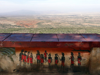 Wandbild mit Masai