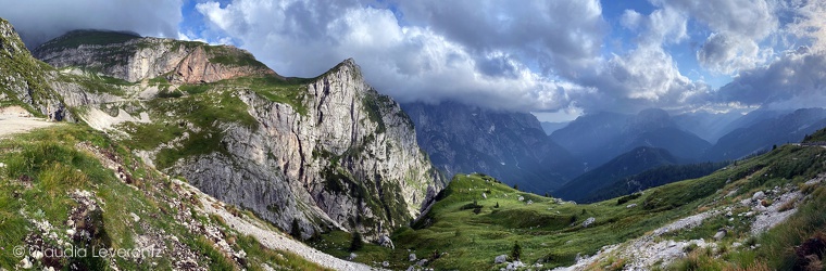 Panoramablick an der Mangart-Straße