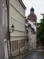 Görlitz - Büttnerstraße und Nikolaiturm