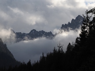 Wimbachtal - Wolken in den Bergen