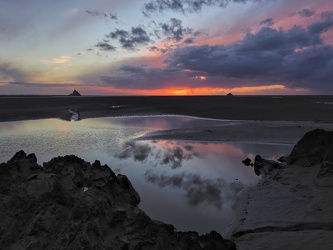 Le Mont-Saint-Michel - Abend am Wattenmeer