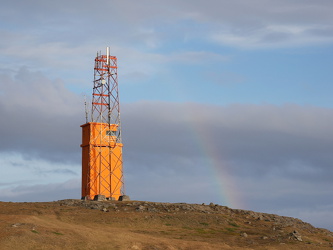 Regenbogen am Hvalnes Lighthouse