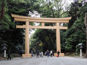 Meiji-Schrein - Torii am Eingang